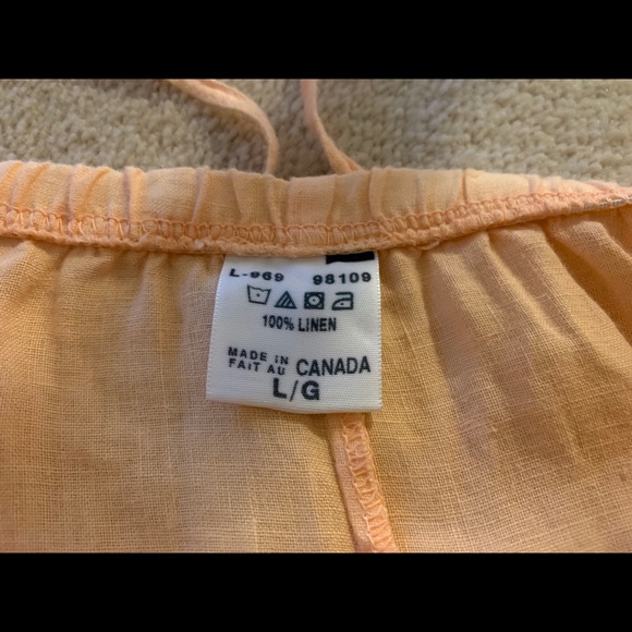 Plus size wide leg linen capris - Picture 4 of 8